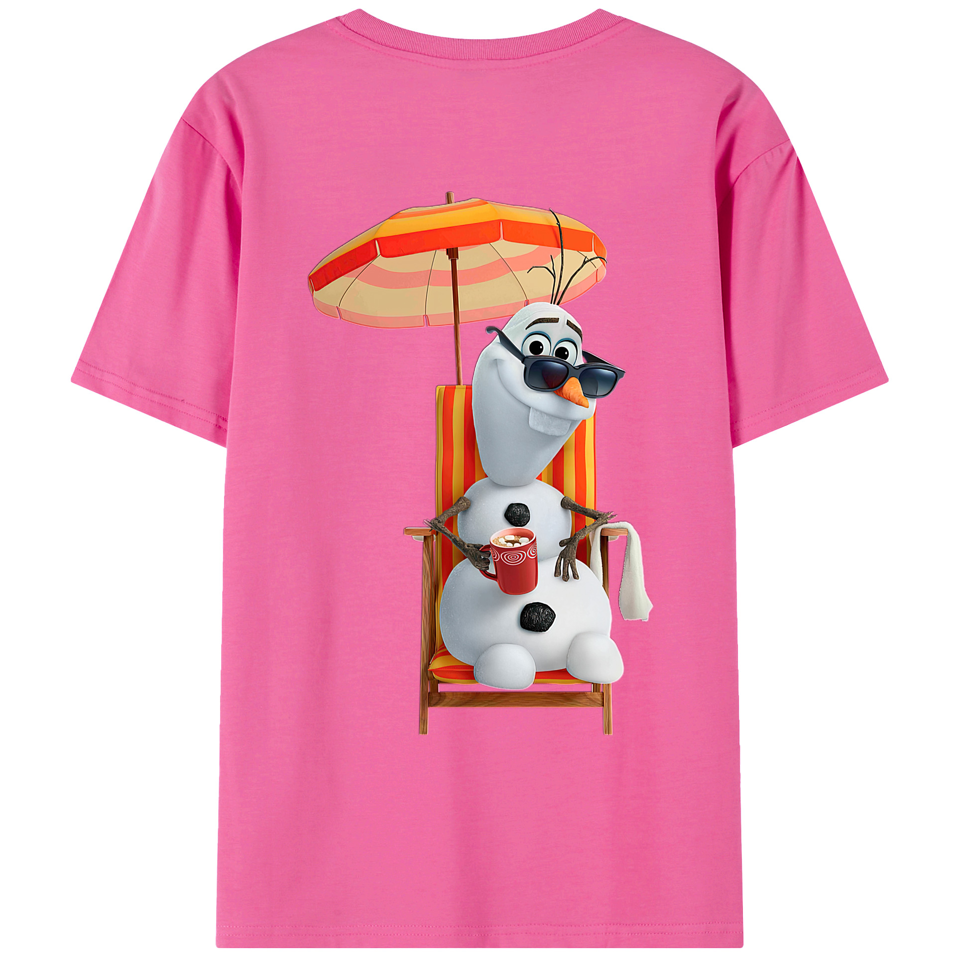 （画像用） アナと雪の女王 アンナ エルサ Frozen Anna Elsa レディース半袖Tシャツ(バックプリント)